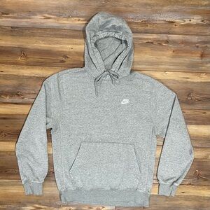 Nike Sportswear Club Fleece Gray Hoodie Sweatshirt BV2654-063 Men's Small